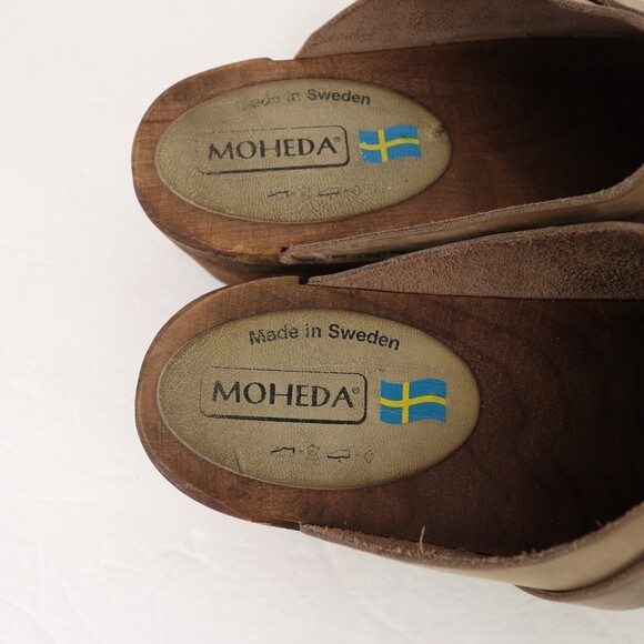 Moheda Tan Suede Clogs size 41 - Picture 6 of 7